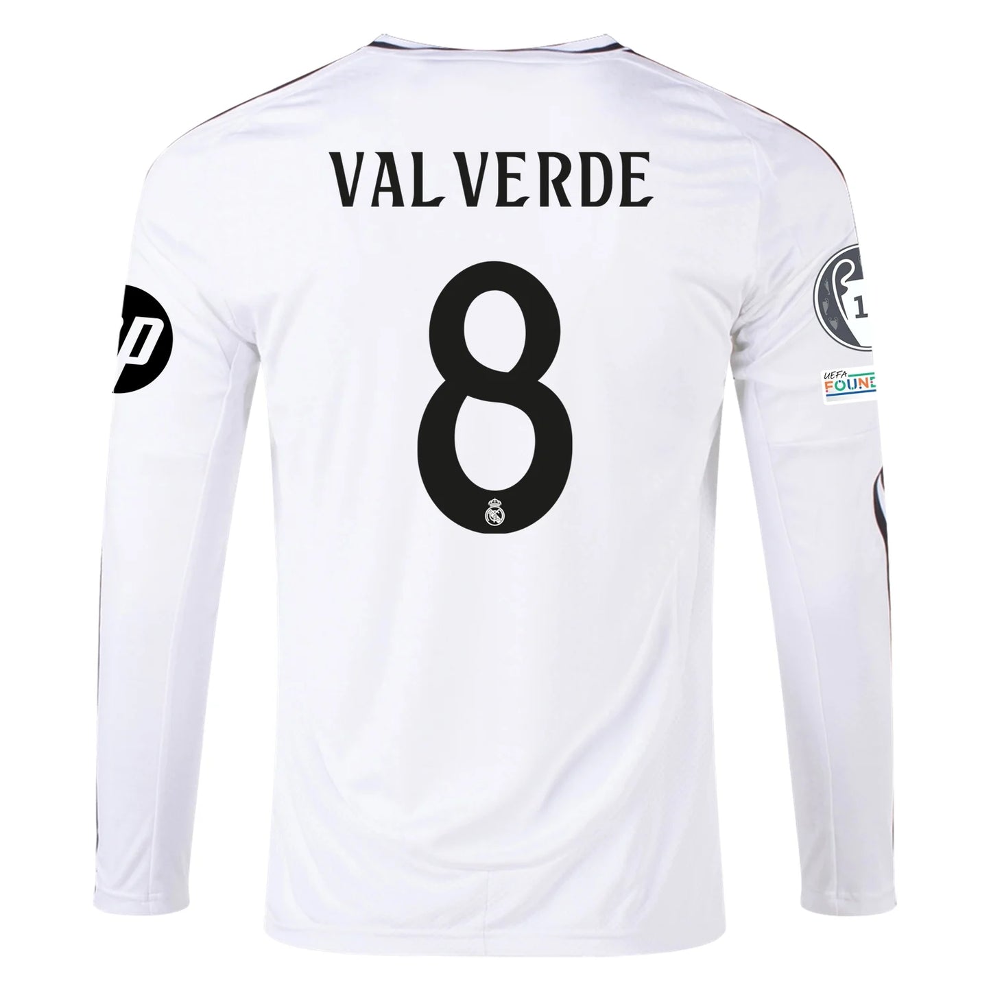 Camisa Real Madrid Manga Larga Valverde Champions League 24/25 Casa Slim Fit