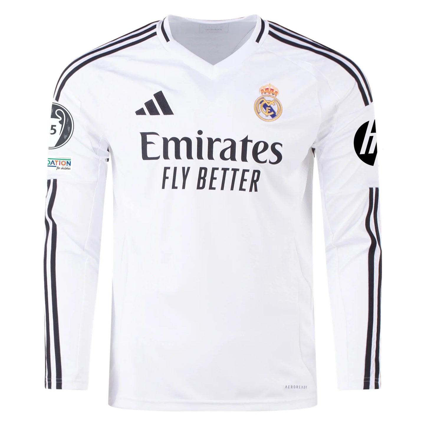 Camisa Real Madrid Bellingham Manga Larga Champions League 24/25 Casa Slim Fit