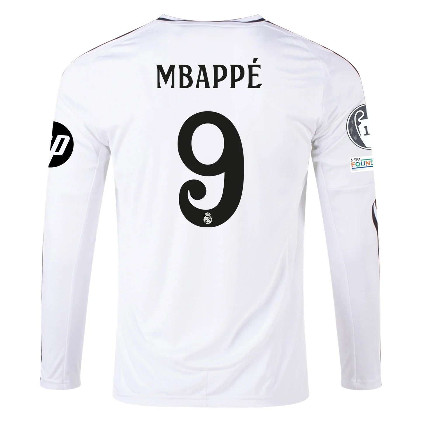 Camisa Real Madrid Mbappe Manga Larga Champions League 24/25 Casa Slim Fit